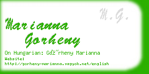 marianna gorheny business card